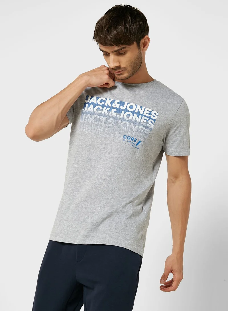 JACK & JONES Logo Crew Neck T-Shirt