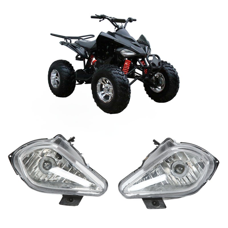 ATV Headlights 12V LED: Large Irradiation Area - High Visibility Front Headlights for 150CC 200CC 250CC 300CC Chinese ATVs - Image 1