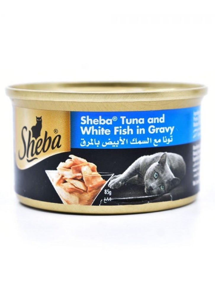 Sheba Tuna And White Fish In Gravy Canned Cat Food 85 G  - Image 1