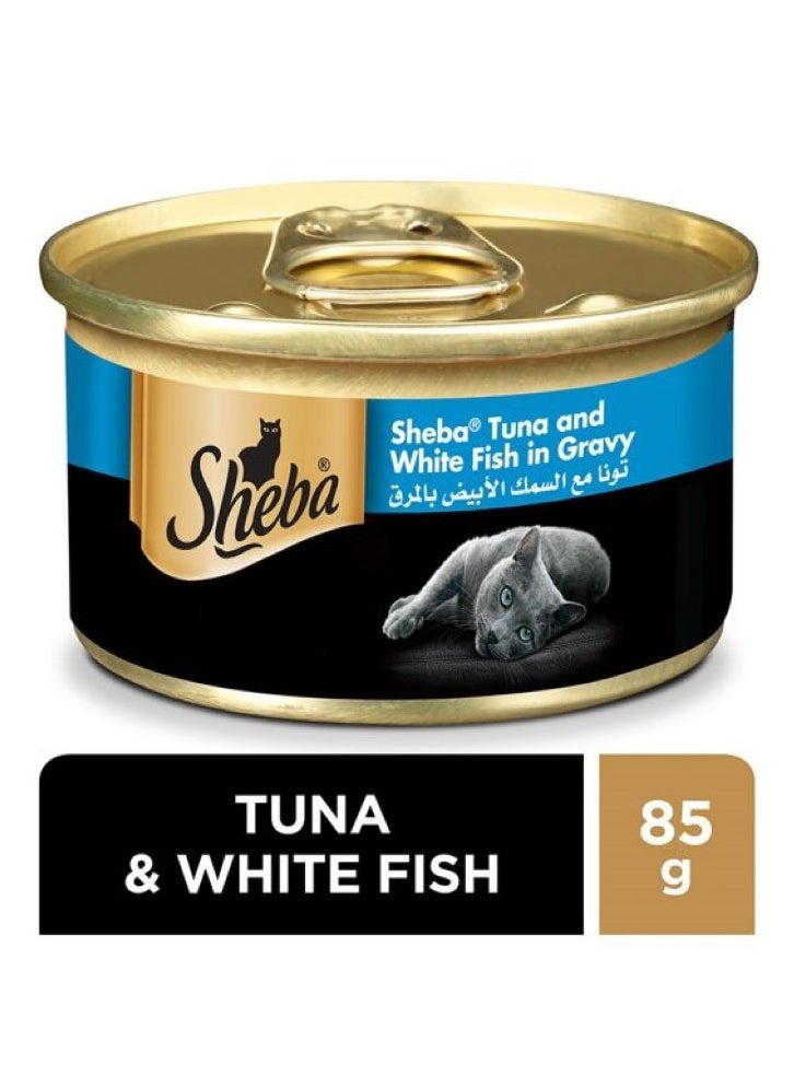 Sheba Tuna And White Fish In Gravy Canned Cat Food 85 G  - Image 2