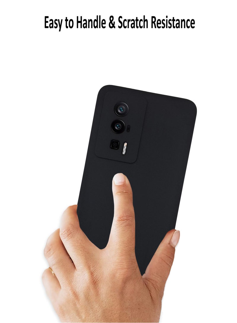 Silicone Protective Back Case Cover For Xiaomi Poco F5 Pro - Black