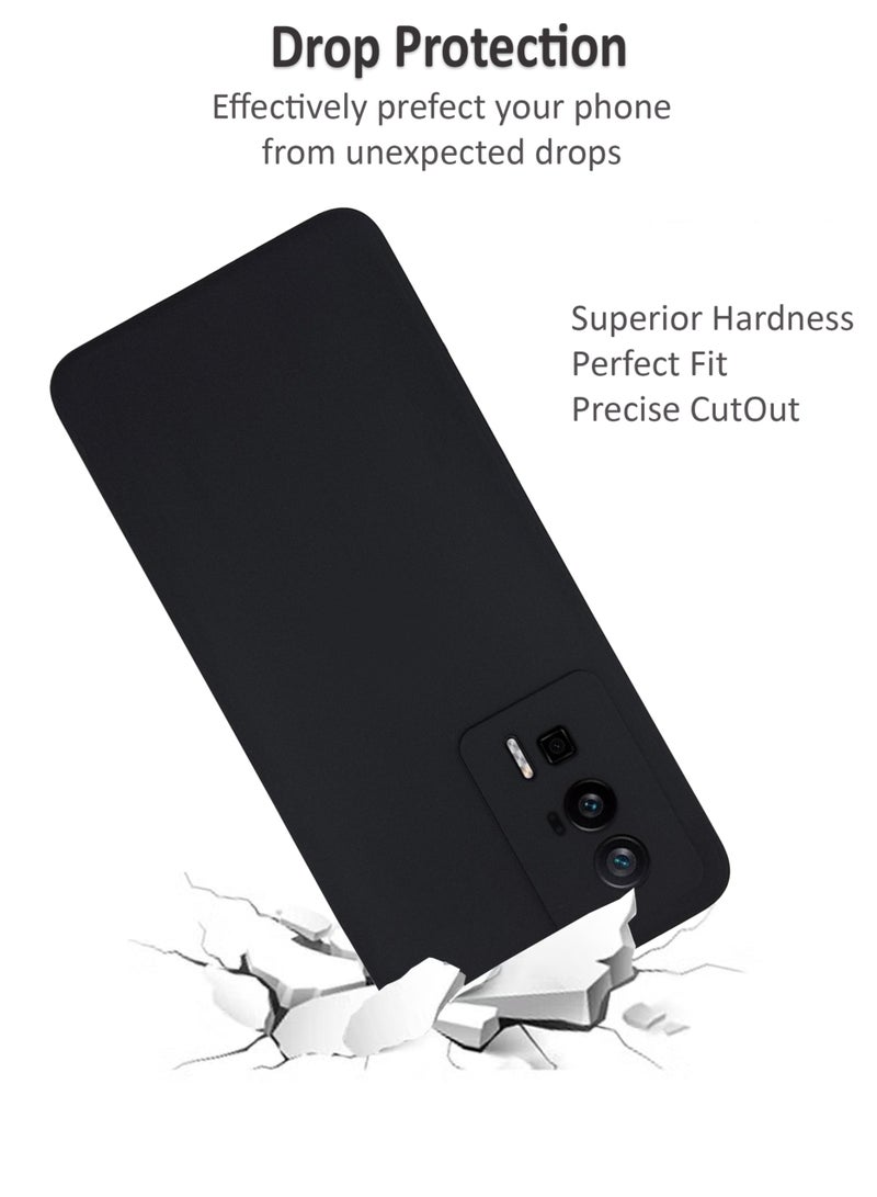 Silicone Protective Back Case Cover For Xiaomi Poco F5 Pro - Black