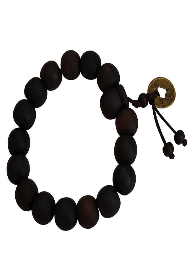 M Men Style Wooden Beaded Bracelet with Lucky Coin Charm Tibet Buddhist Adjustable Simple Knot Wrap Pull Tie Bracelets Wristbands For Men NewSBr202263 - Image 1