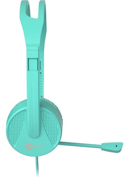 lecoo Lenovo HT106 USB On-Ear Headphone with Microphone Turquoise  - Image 2