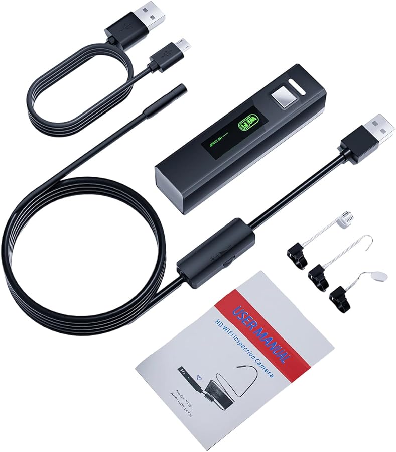 5m Endoscope Camera With 8 LED Light Borescope Inspection For Cellphone PC - Image 2