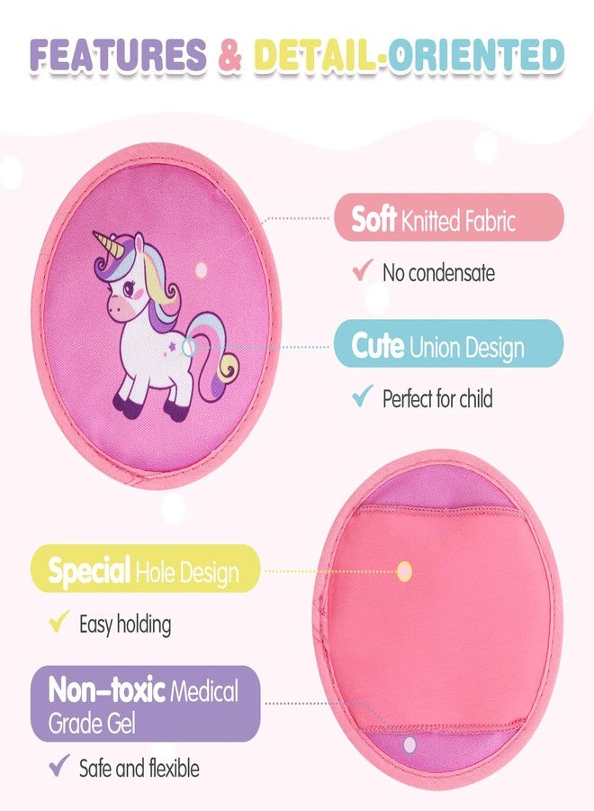 هيلف كمادات ثلج للأطفال الصغار من هيلف لعلاج إصابات الأطفال، 3 عبوات من كمادات الثلج بو بو للأطفال مع حزام يدوي وحزام قابل للتعديل للرأس، (متعدد الألوان - يونيكورن) - Image 3