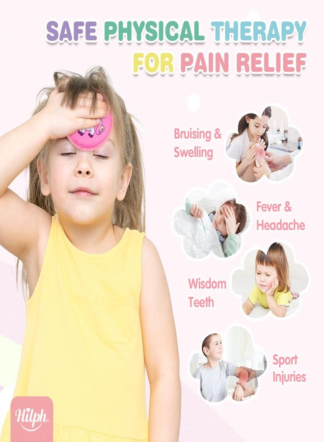 هيلف كمادات ثلج للأطفال الصغار من هيلف لعلاج إصابات الأطفال، 3 عبوات من كمادات الثلج بو بو للأطفال مع حزام يدوي وحزام قابل للتعديل للرأس، (متعدد الألوان - يونيكورن) - Image 2