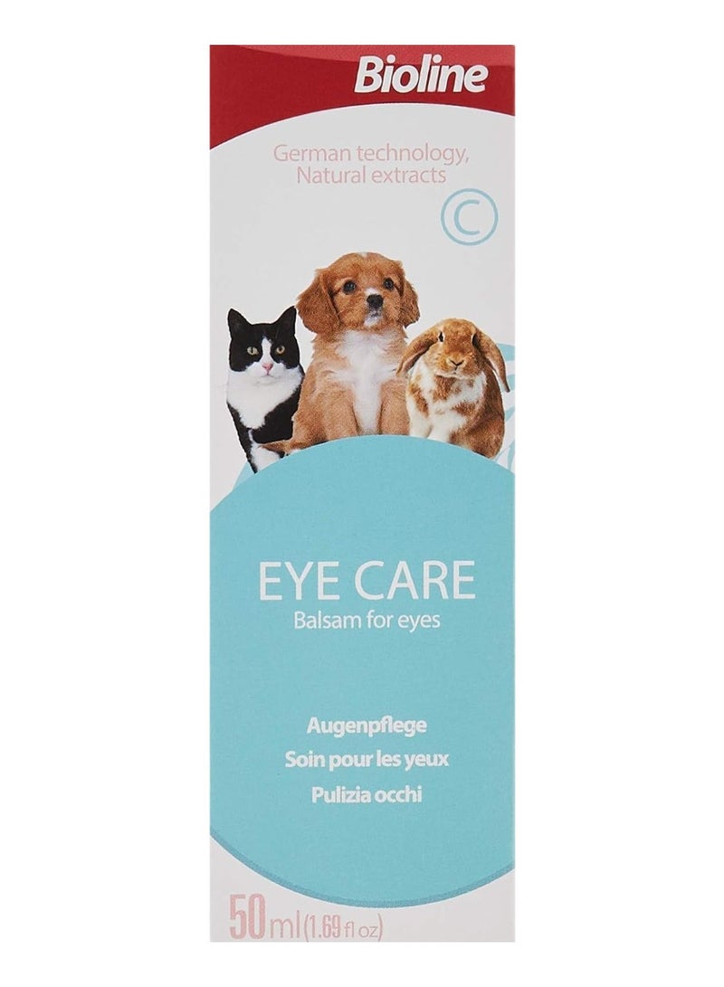 بايولاين قطرات العناية بالعين من بيولين للقطط والكلاب والحيوانات الصغيرة الأخرى - منظف لطيف للعين من الأوساخ والإفرازات يعزز الرؤية الصحية 50 مل - Image 2