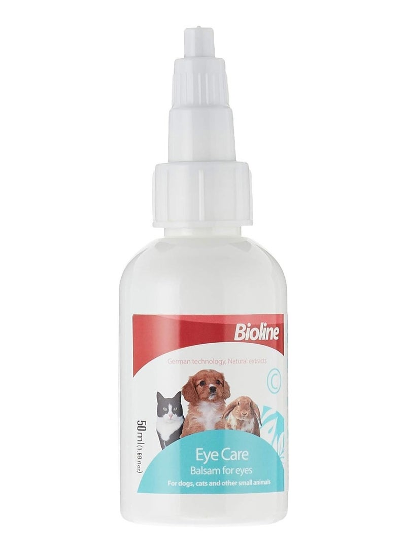 بايولاين قطرات العناية بالعين من بيولين للقطط والكلاب والحيوانات الصغيرة الأخرى - منظف لطيف للعين من الأوساخ والإفرازات يعزز الرؤية الصحية 50 مل - Image 1