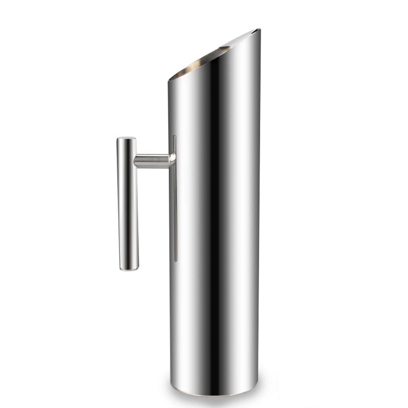 MUGLIO Stainless Steel Water Pitcher Carafe with Ice Guard 70 Ounces Capacity Chrome Plated Mirror Finish by MUGLIO 