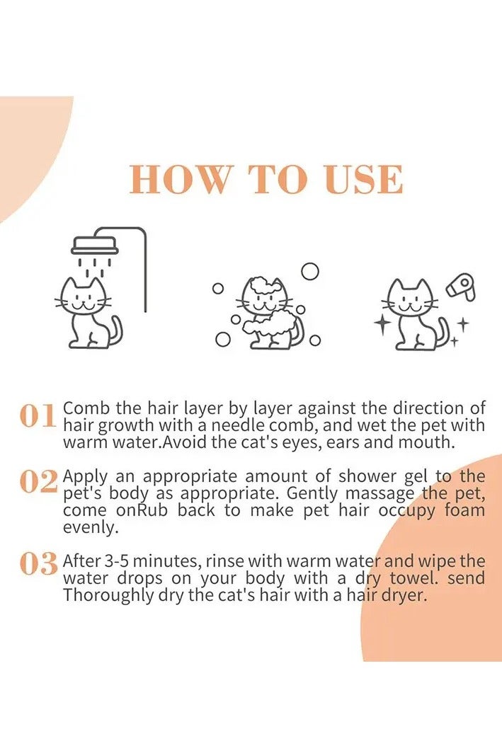 بايولاين شامبو بيولين لشعر القطط المتعدد الألوان 200 مل | تركيبة مغذية مع البابونج ومشتقات جوز الهند | يزيد اللمعان ويقلل التشابك ومناسب للشعر الجاف - Image 2