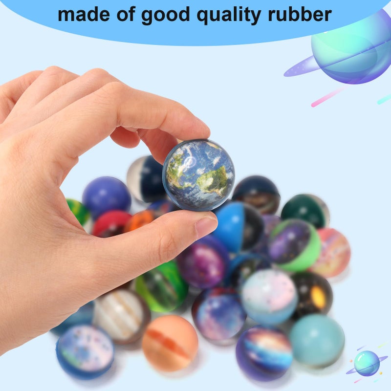 Pllieay 30PCS Galaxy Bouncy Balls, 32mmSpace Bouncy Balls Bulk, Space Party Favors Rubber Balls for Kids, Space Toys for Kids, Christmas Gift Bag Filling (30 Styles) - Image 4