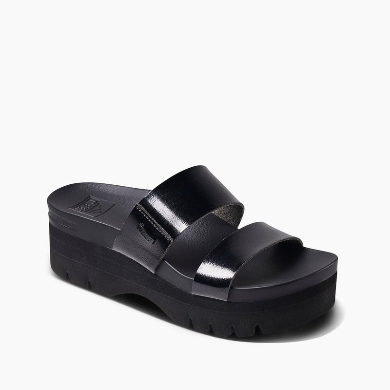 Reef Cushion Vista Higher Womens Platform Fashion Sandal, Arch Support, Ultra Soft Cushion Footbed, Black Patent, 11 - Image 4