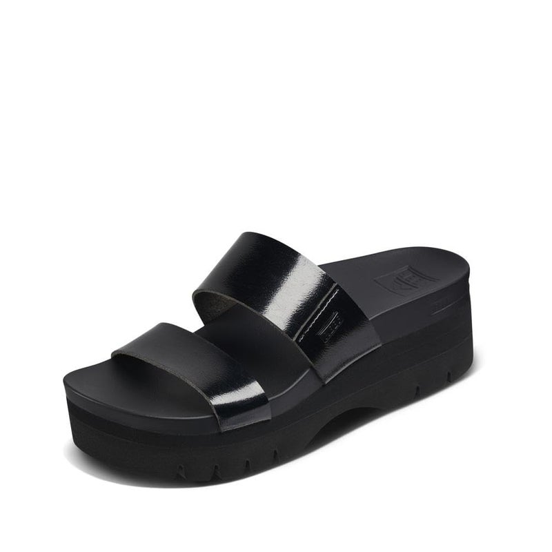 Reef Cushion Vista Higher Womens Platform Fashion Sandal, Arch Support, Ultra Soft Cushion Footbed, Black Patent, 11 - Image 1
