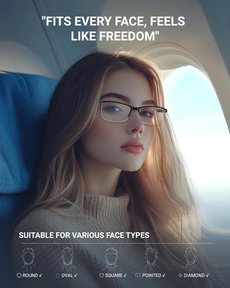 LUFF 4Pcs Anti-Blue-ray Reading Glasses Portable Ultra-Light Readers(3.0X) - Image 2