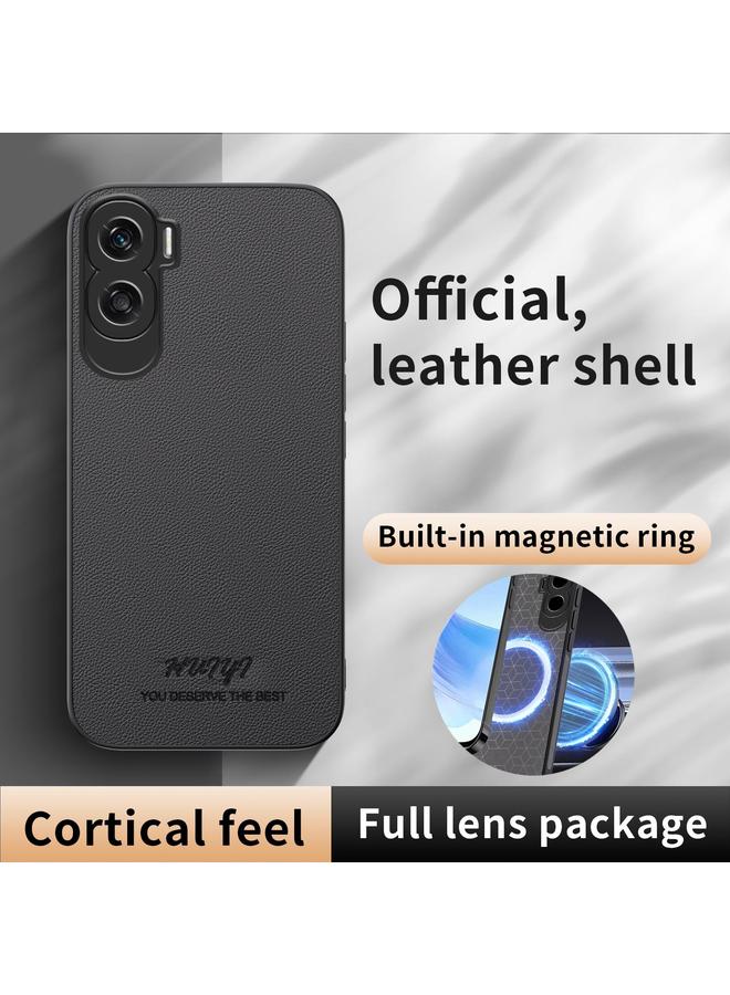 اس-توب جراب هاتف Honor 90 Lite من HUIYI مصنوع من الجلد المغناطيسي - Image 2