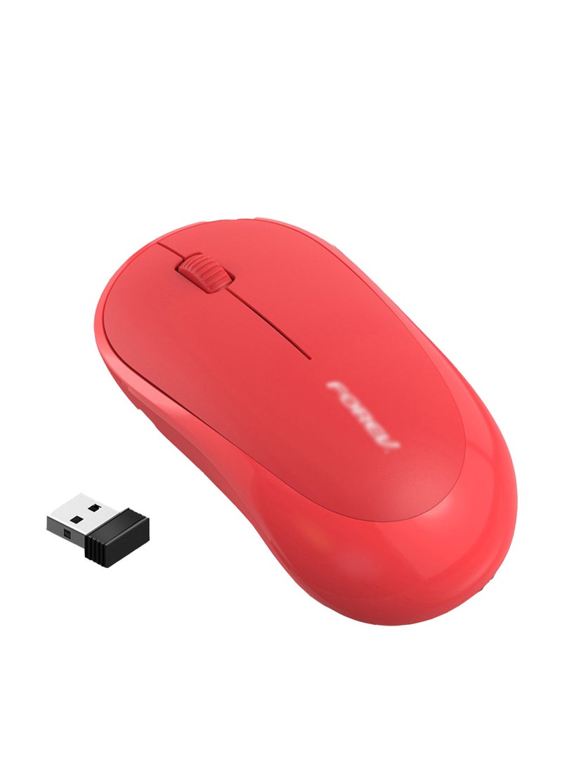 Wireless Optical Mouse Business Office Lightweight Power-Saving Computer Notebook Home Portable Silent (Red) - Image 1