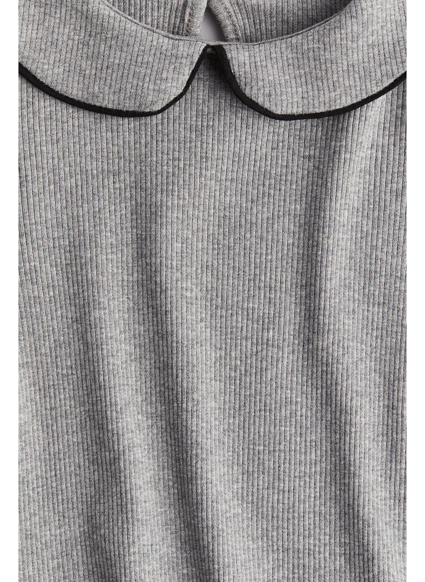 H&M Collared Jersey Top