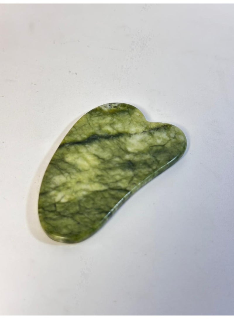 ملحقات مايا لوح غوا شا من حجر اليشم أداة تدليك غوا شا لتدليك الوجه للوجه والعينين والرقبة والجسم ورفع البشرة وشدها - Image 1