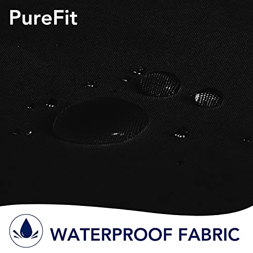 PureFit Outdoor Curtains for Patio Waterproof Weatherproof, UV and Fade Resistant Outside Curtains for Gazebo, Front Porch, Pergola, Sun Blocking Privacy Curtain, 52W x 84L inch, 1 Panel, Black - Image 2