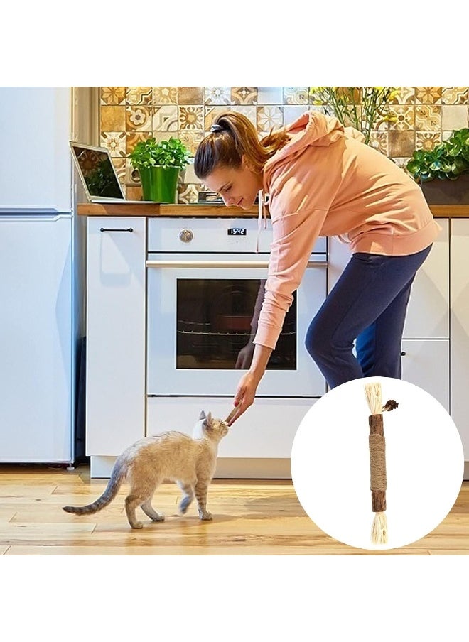 Mumoo Bear Silvervine Chew Sticks, Kitten Teething Toys Natural Cat Teeth Nip Cleaning Teeth Chew Catnip Chew Toys for Indoor Cat Teeth Cleaning Kitten Teething and Stress Release