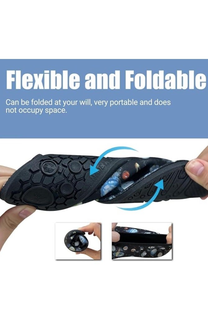 رونق حذاء بحر مائي كاجوال ملون، مقاس 32-33، مثالي للسباحة والغطس والرياضات المائية، سريع الجفاف ومانع للانزلاق._ معدات سباحه _اكسسوارات سباحه _ مستلزمات سباحه _العاب مائيه_ حذاء مائي ـ جزمه مائيه - حذاء رياضي مائي - Image 3