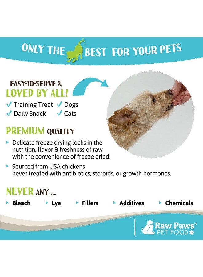 روو باوز مكافآت صدور الدجاج المجففة بالتجميد من Raw Paws، 113 غرام، صُنع في الولايات المتحدة الأمريكية - مكافآت دجاج طبيعية للكلاب والقطط - Image 5