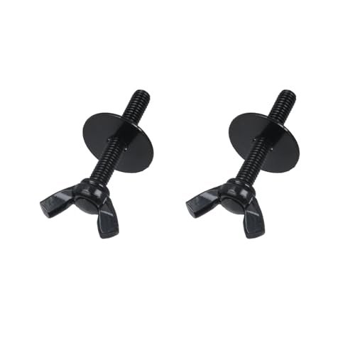 Pastlla 10 Pcs M5 0.85x30mm 304 Stainless Steel Wing Butterfly Screws with 10 Pcs Nuts and 10 Pcs Round Steel Plates, Wing Bolt Thumb Hand Screws for Electronic Equipment (M5, Black) - Image 4