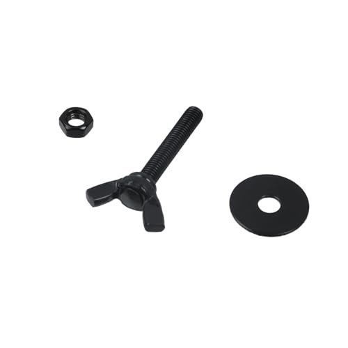 Pastlla 10 Pcs M5 0.85x30mm 304 Stainless Steel Wing Butterfly Screws with 10 Pcs Nuts and 10 Pcs Round Steel Plates, Wing Bolt Thumb Hand Screws for Electronic Equipment (M5, Black) - Image 3