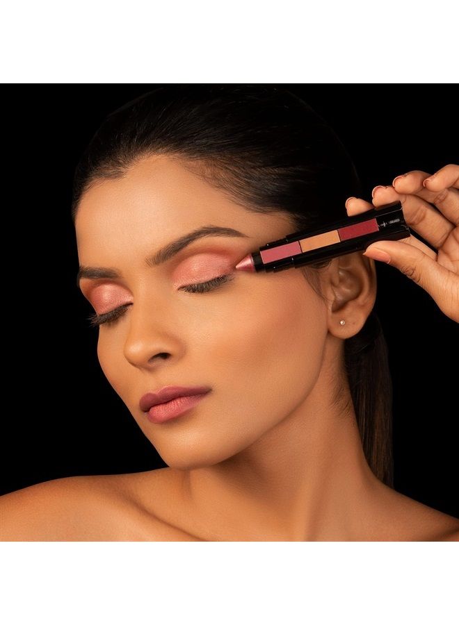 Renee Fab 3 in 1 Eyeshadow Enriched with vitamin E, 4.5g - Adds dimension and intensity, Highly Pigmented 3 Shades in 1 Stick - Image 5
