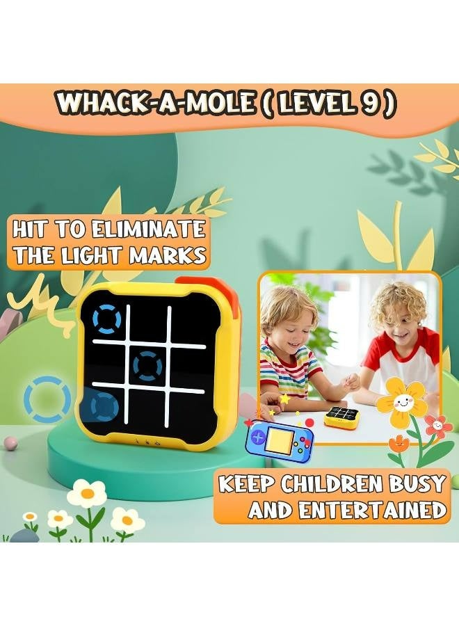 Tic Tac Toe Bolt Game - Electronic Noughts and Crosses, Memory Training Handheld Portable Travel Fidget Toy for Kids and Adults (Yellow) - Image 2