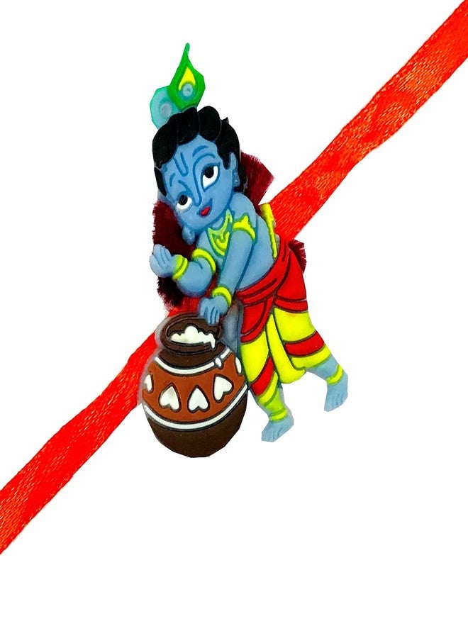 Evisha Noodles Food Rakhi And Krishna Rakhi For Brother | Rakhi Combo Kids-5-13 | rakhi || rakhi set || rakhi for brother || rakhi for brother and bhabhi || rakhi combo || bhaiya bhabhi rakhi || rakhi gifts - Image 2