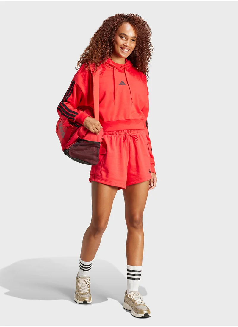 Adidas Essential Small Logo French Terry Cargo Shorts