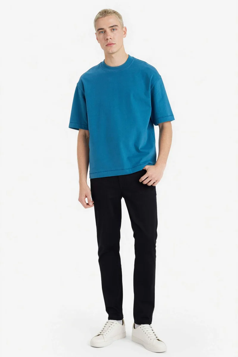 DeFacto Boxy Fit Crew Neck Short Sleeve T-Shirt