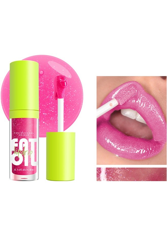 JOVIALITY Fat Perks Plump Lips Oil, Hydrating Tinted Lips Oil Gloss, Smooth Glossy Finish Lips Glow Oil, Moisturizing And Nourishing Shiny And Vegan Big Brush Head Lips Oil, Non-Sticky Formula - Image 1