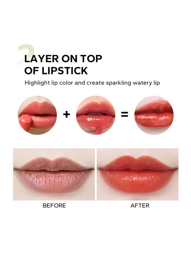 JOVIALITY Fat Perks Plump Lips Oil, Hydrating Tinted Lips Oil Gloss, Smooth Glossy Finish Lips Glow Oil, Moisturizing And Nourishing Shiny And Vegan Big Brush Head Lips Oil, Non-Sticky Formula - Image 4