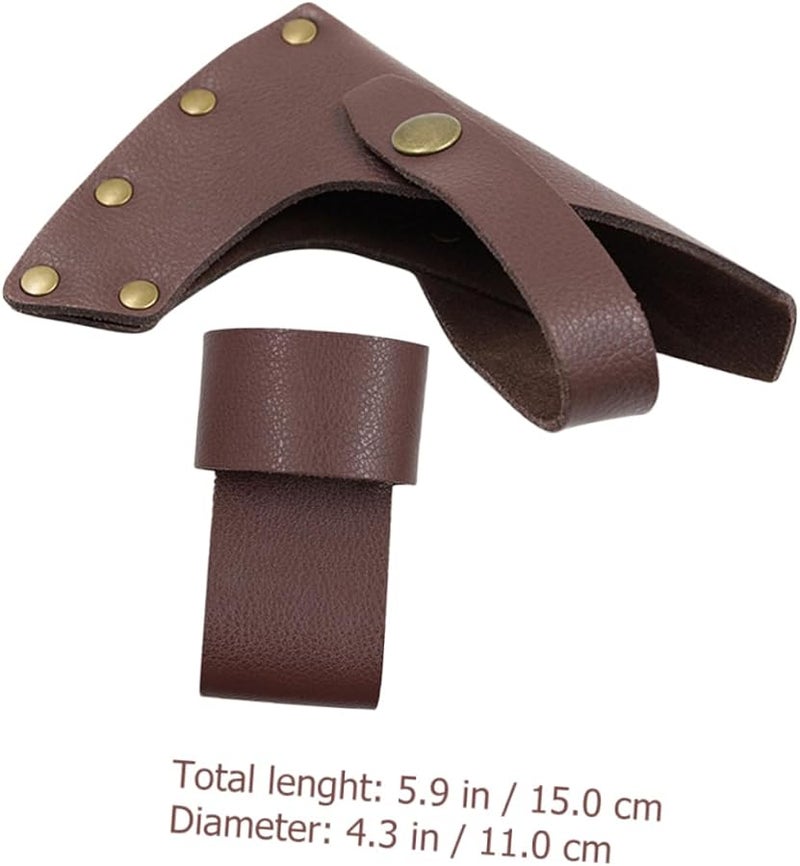 غطاء واقي فأس بني فاتح كم سميك للتخييم وحطب النار والاستخدام في الحديقة - Image 3