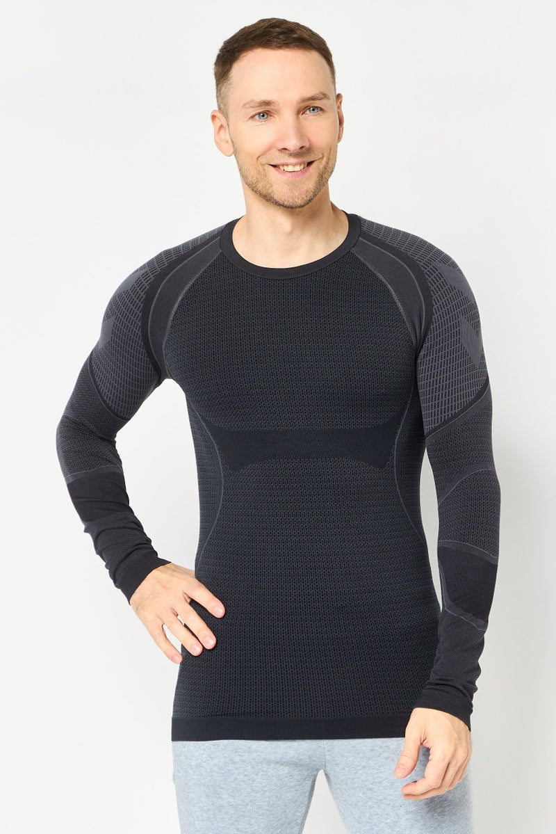 Hummel تي شيرت تدريب طويل الأكمام للرجال، متعدد الألوان - Image 1