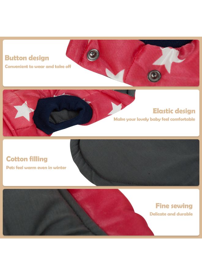 NIBEMINENT Printed Pattern Winter Waistcoat For Puppy Dog Pink 20.00x2.00x17.00cm - Image 5