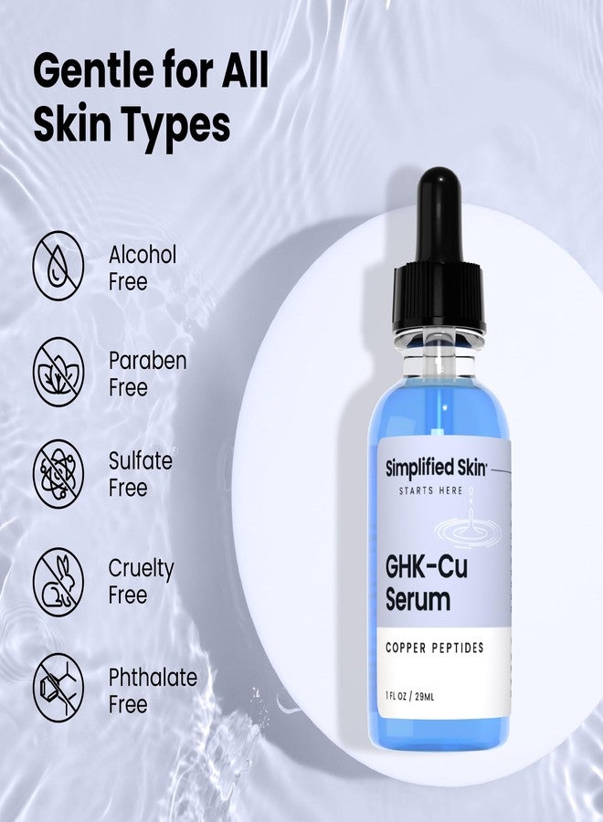 simplified skin GHK-Cu Peptide for Anti-Aging & Collagen Support - Copper Peptides Serum for Face - Firming & Hydrating Topical GHK Cu with Hyaluronic Acid, 1 Fl Oz - Image 5