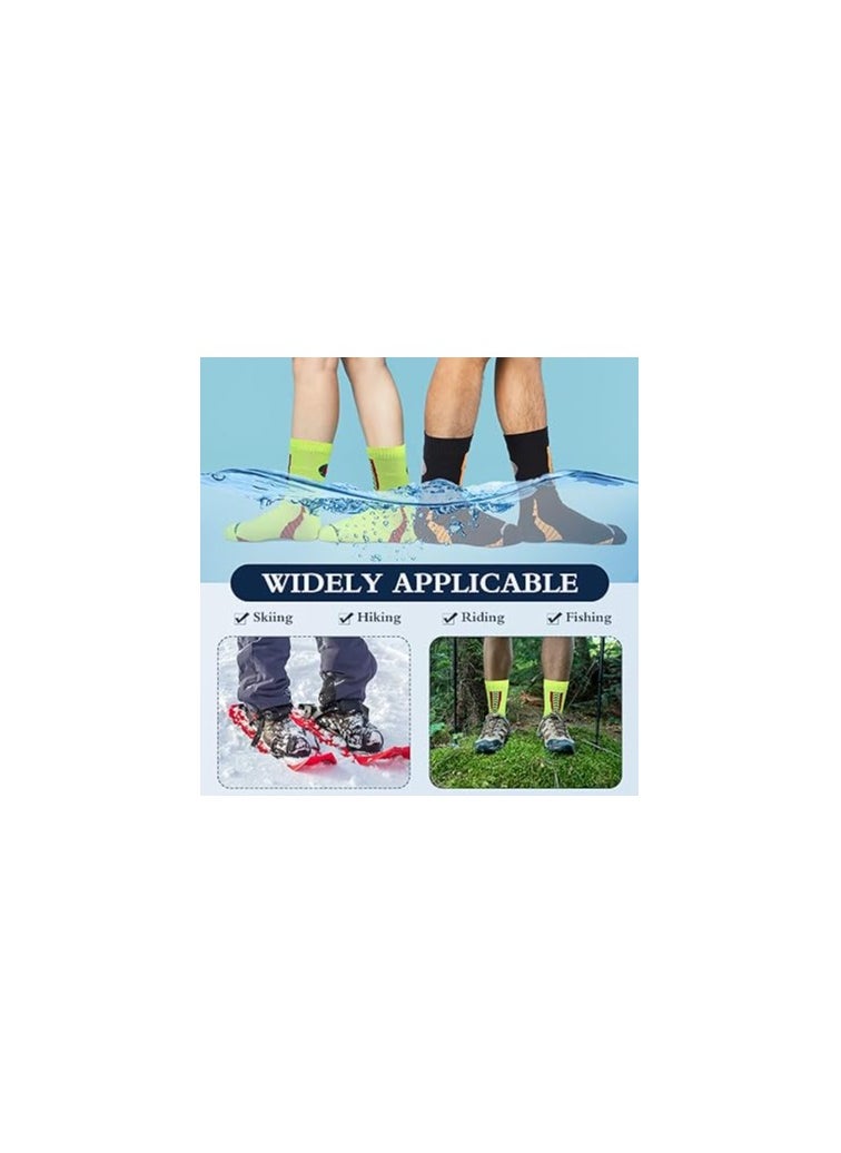 SYOSI Waterproof Socks, 2 Pairs Unisex Waterproof Breathable Socks, Outdoor Camping  Skiing Hiking Wading Fishing Socks Cycling Golf for Men Women(43-46)  - Image 3
