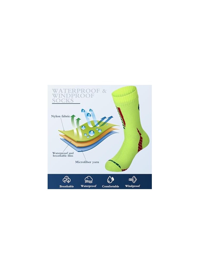 SYOSI Waterproof Socks, 2 Pairs Unisex Waterproof Breathable Socks, Outdoor Camping  Skiing Hiking Wading Fishing Socks Cycling Golf for Men Women(43-46)  - Image 2