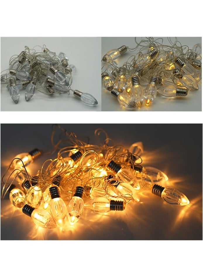 ALLTEC LED Fairy String Lights, Warm White Clear Lightbulb Shape, 4 Meter 20 LED, for Christmas Wedding Decoration - Image 2