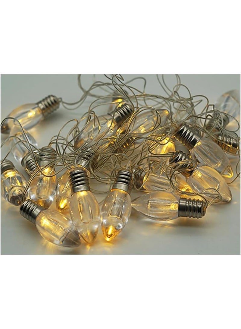 ALLTEC LED Fairy String Lights, Warm White Clear Lightbulb Shape, 4 Meter 20 LED, for Christmas Wedding Decoration - Image 3