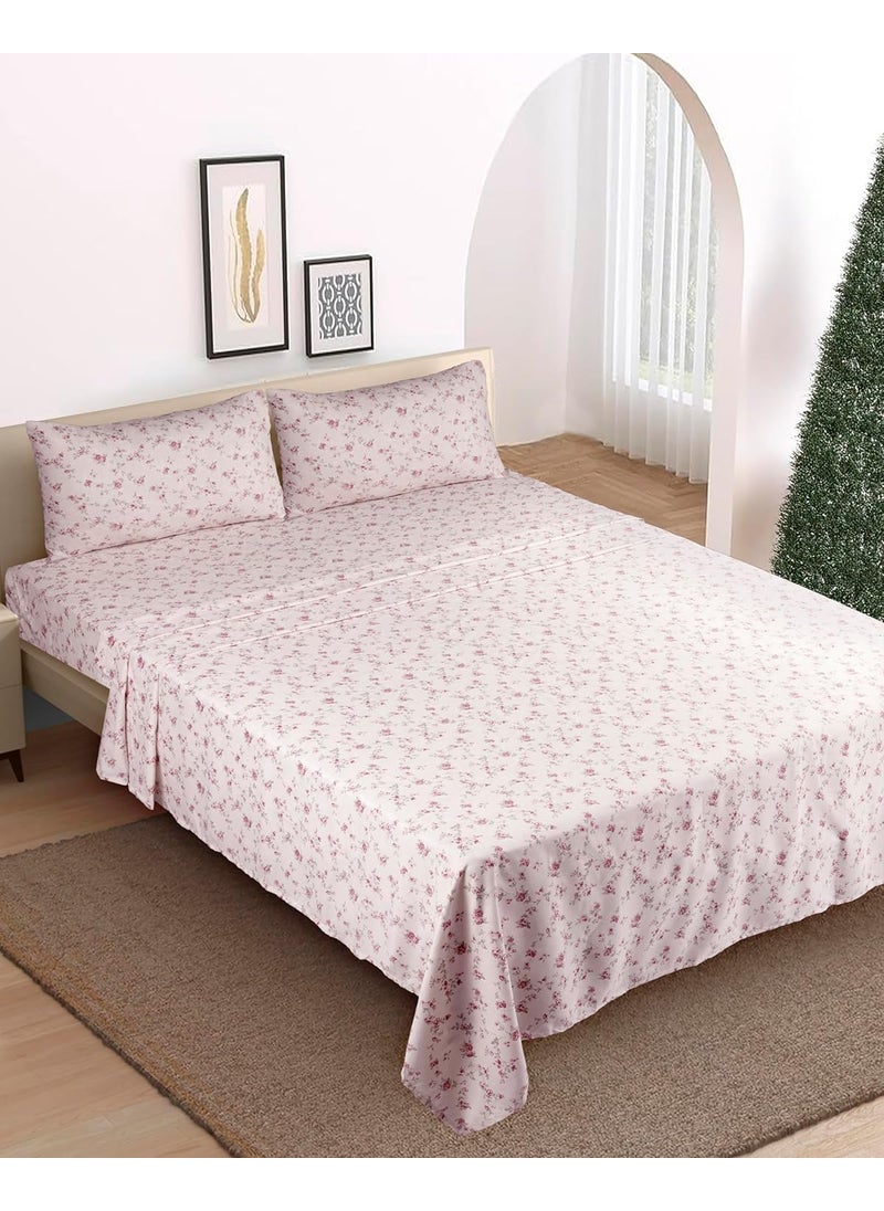 Modern Threads Modern Threads 100 Microfiber Bedsheet Set Premium Soft Bed Covers Deep Pocket Elastic Fitted Sheet Flat Sheet 2 Pillowcases Kashmir Rose King  - Image 2