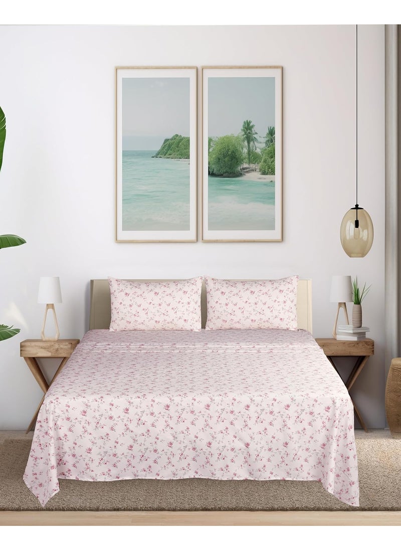 Modern Threads Modern Threads 100 Microfiber Bedsheet Set Premium Soft Bed Covers Deep Pocket Elastic Fitted Sheet Flat Sheet 2 Pillowcases Kashmir Rose King  - Image 5