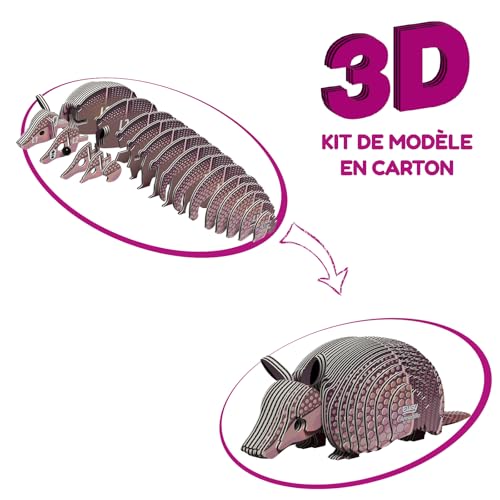 Eugy Armadillo 3D Puzzle 42 Piece EcoFriendly Educational Toy Puzzle for Boys Girls Kids Ages 6 - Image 5