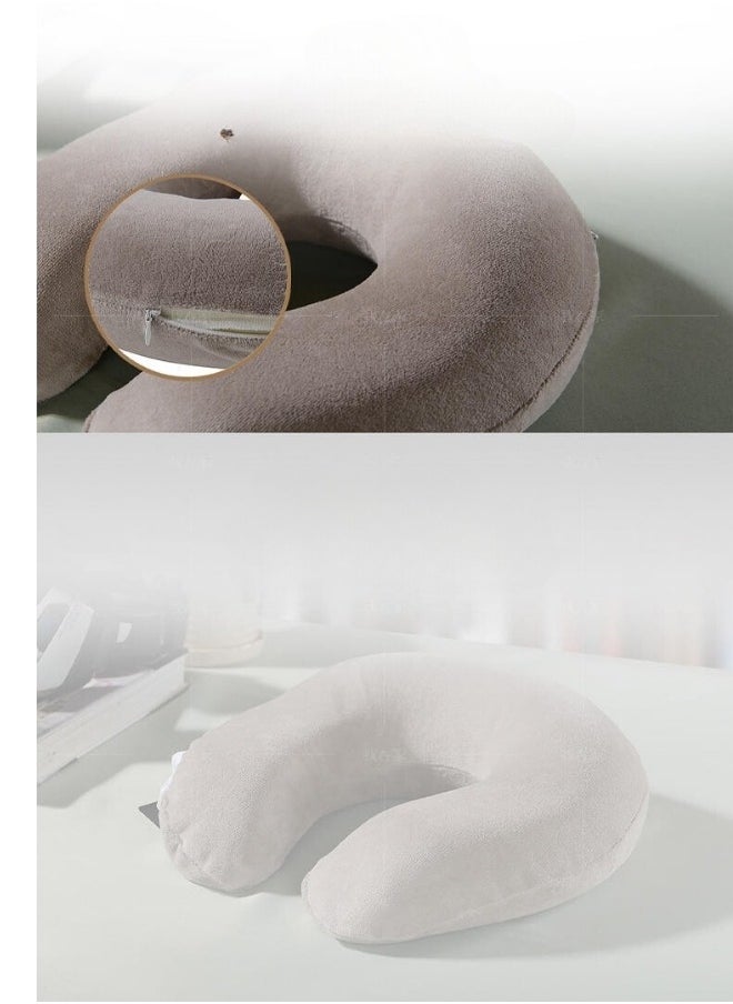 SMART HOME - Soft Adjustable Neck Pillow, Head Support Travel Pillow, U Shape Travel Pillow for Travel Car Home Office Memory Foam Travel Neck Pillow 23X23X12CM - Image 1