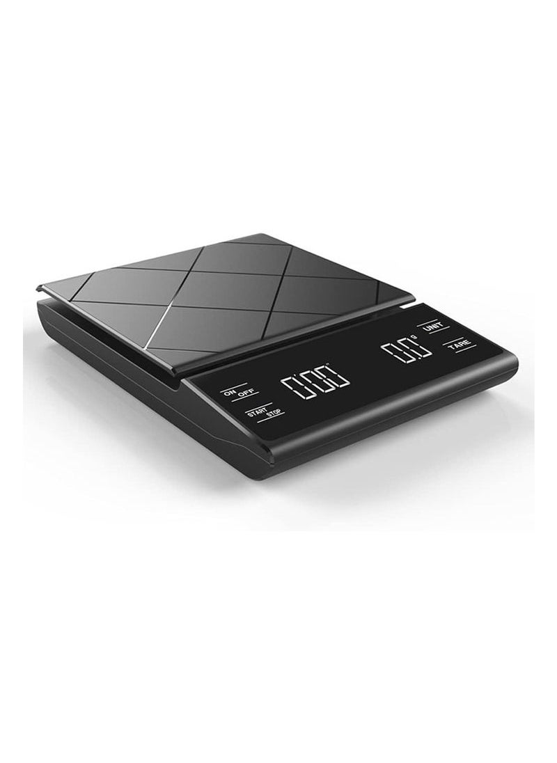 Coffee Scale with Timer, 3kg/0.1g Digital Scale with LCD Display for Coffee,Multiple Unit Display Suitable for Cooking, Coffee, Baking(Batteries Included)