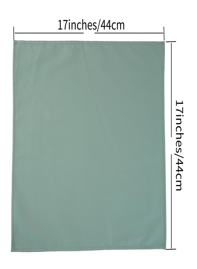 INFEI Solid Color Cotton Dinner Cloth Napkins - Set of 12 (17 x 17 inches) - for Events & Home Use (Sage Green) - Image 5